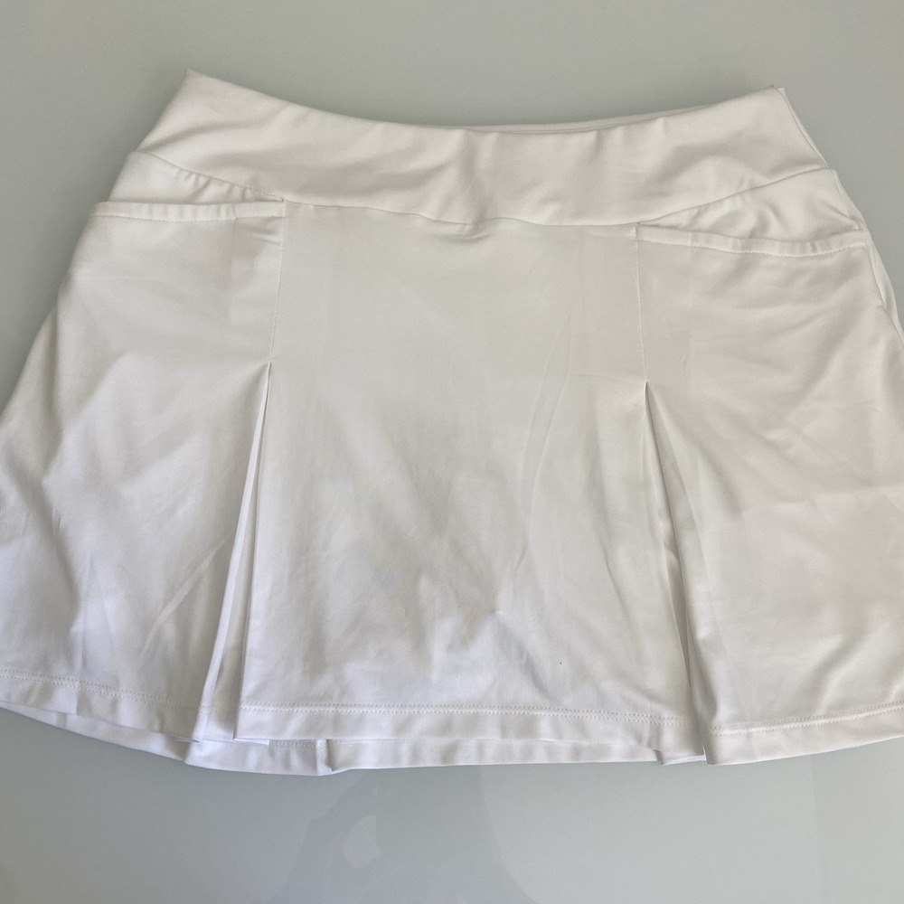 Tail White Label White Golf Tennis Skort Small 14in Pleated Skirt Women's‎ NWOT